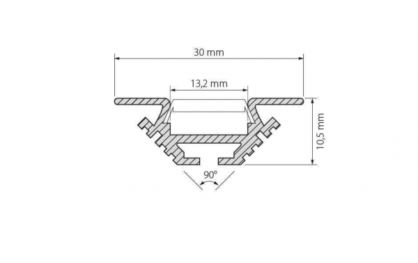 Профиль Arlight PHS-V-2000 ANOD 013212