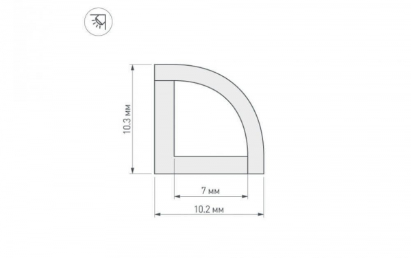 Профиль Arlight WPH-KANT-H10-2000 OPAL 023301