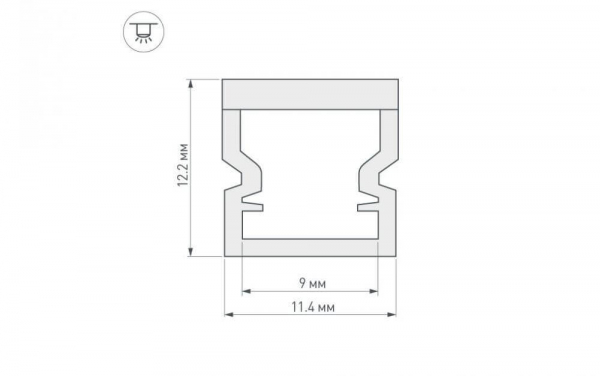 Профиль Arlight WPH-LINE-1212-2000 OPAL 023302