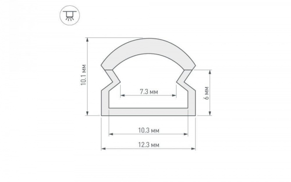 Профиль Arlight WPH-LINE-1210R-2000 OPAL 023303