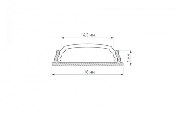 Профиль Arlight ARH-BENT-W18-2000 ANOD 023087