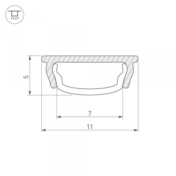 Профиль Arlight ARH-BENT-W11-2000 ANOD 023592