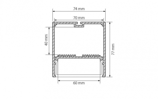 Профиль с экраном Arlight SL-LINE-7477-2500 ANOD+OPAL 020468