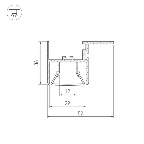 Профиль Arlight FOLED-CEIL-SIDE-2000 023864