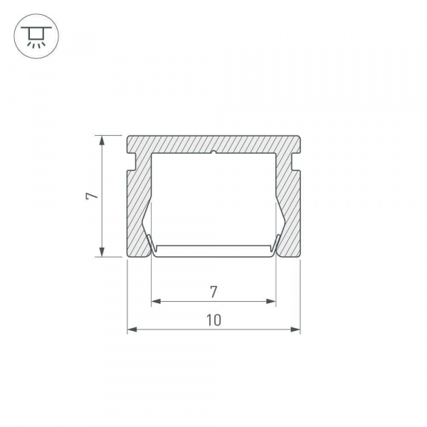 Профиль Arlight PIK-1007-2000 ANOD 023856