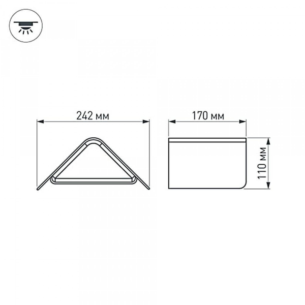 Настенный светильник Arlight LGD-Wall-Delta-1B-12W Warm White 019779