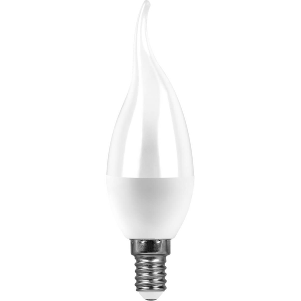 Лампа светодиодная Feron E14 7W 4000K Свеча матвоая LB-97 25476