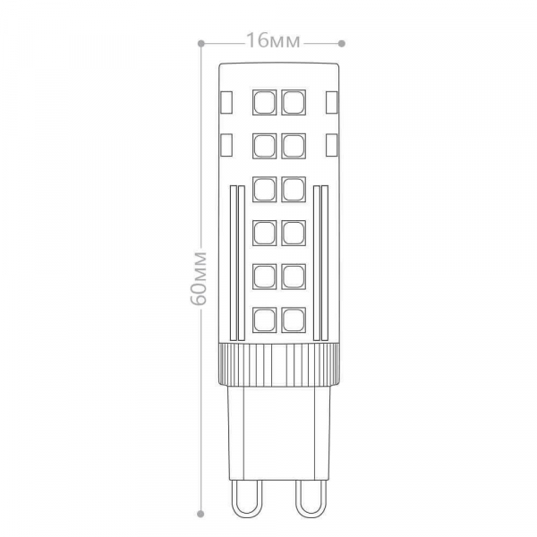 Лампа светодиодная Feron G9 7W 6400K Прямосторонняя Матовая LB-433 25768