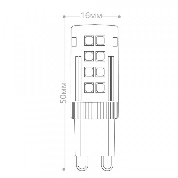 Лампа светодиодная Feron G9 5W 6400K Прямосторонняя Матовая LB-432 25771