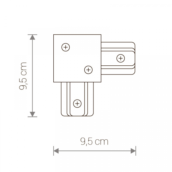 Коннектор L-образный Nowodvorski Profile Recessed 8971