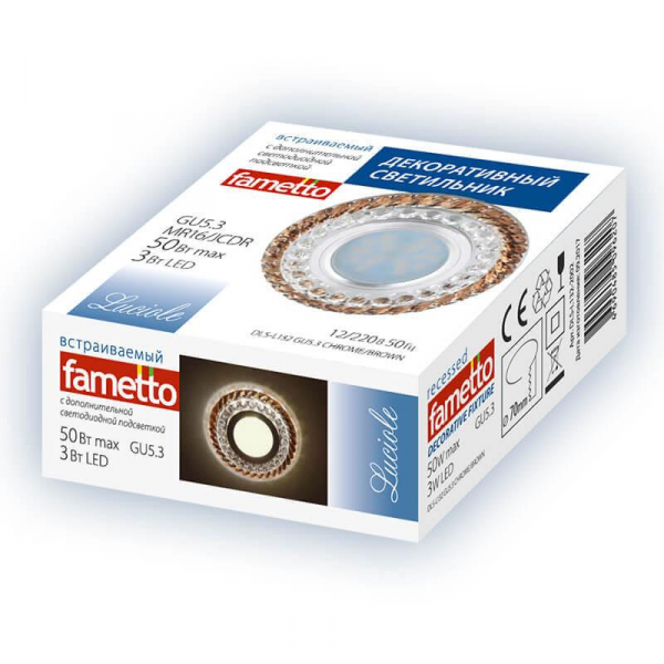 Встраиваемый светильник Fametto Luciole DLS-L131 GU5.3 Chrome/Clear