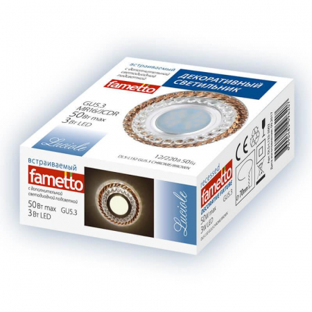 Fametto DLS-L131 GU5.3 Chrome/Clear