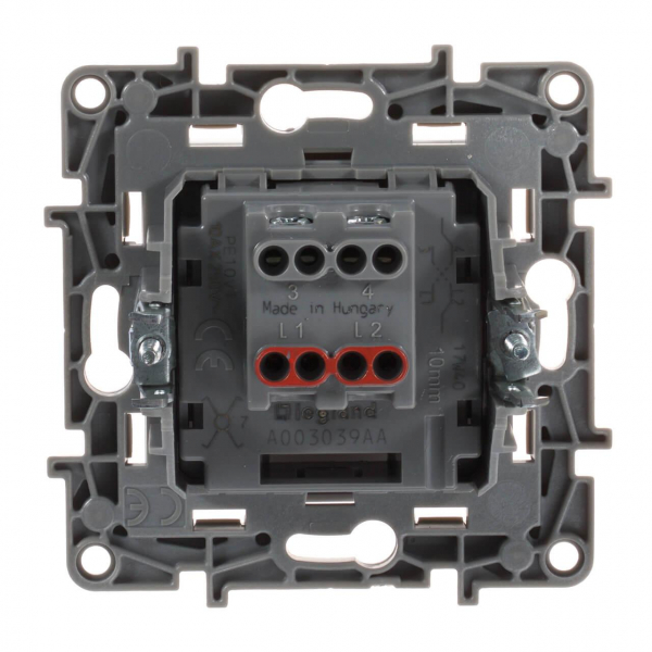 Переключатель одноклавишный промежуточный Legrand Etika 10A 250V антрацит 672609