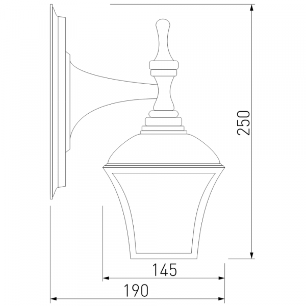 Уличный настенный cветильник Elektrostandard Apus D черное золото GL 1009D 4690389134128