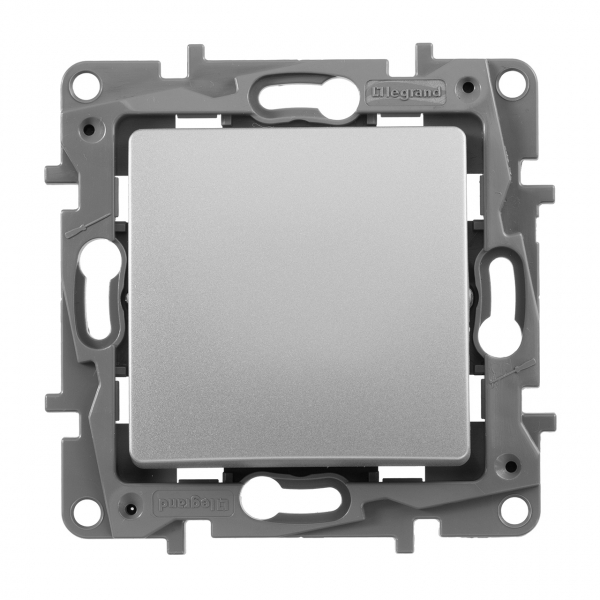 Выключатель одноклавишный Legrand Etika 10A 250V алюминий 672401