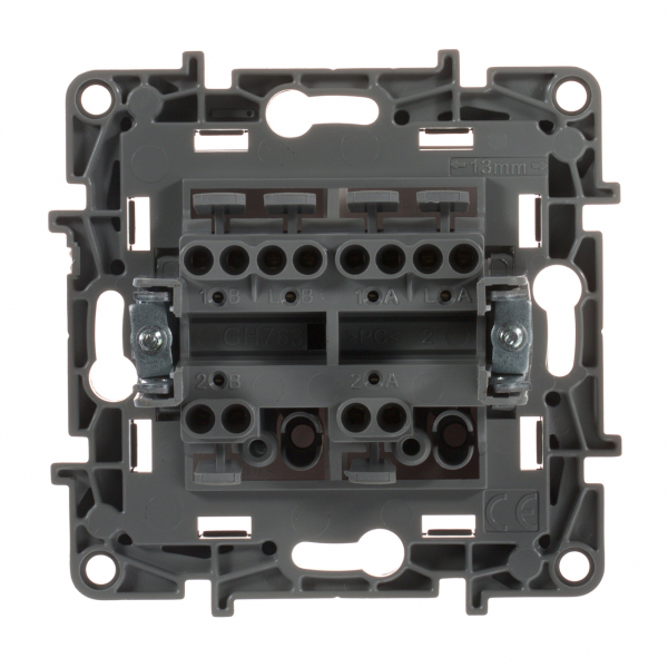 Переключатель двухклавишный Legrand Etika 10A 250V алюминий 672412