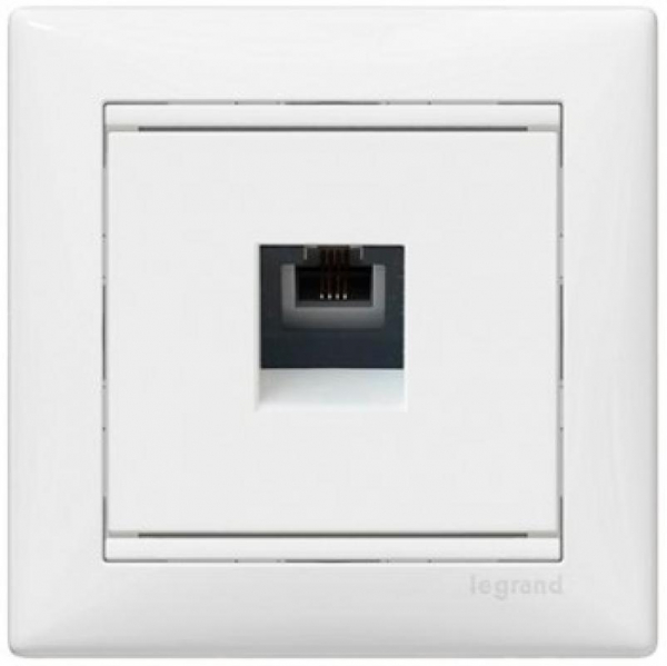 Розетка телефонная RJ11 Legrand Valena белая 774438