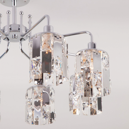 Eurosvet 10101/8 хром/прозрачный хрусталь Strotskis