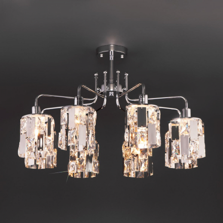 Eurosvet 10101/8 хром/прозрачный хрусталь Strotskis