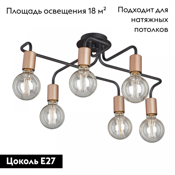 Потолочная люстра Vitaluce V4560-1/6PL