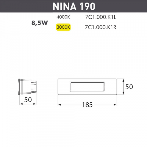 Уличный светодиодный светильник Fumagalli Nina 7C1.000.000.WYK1L