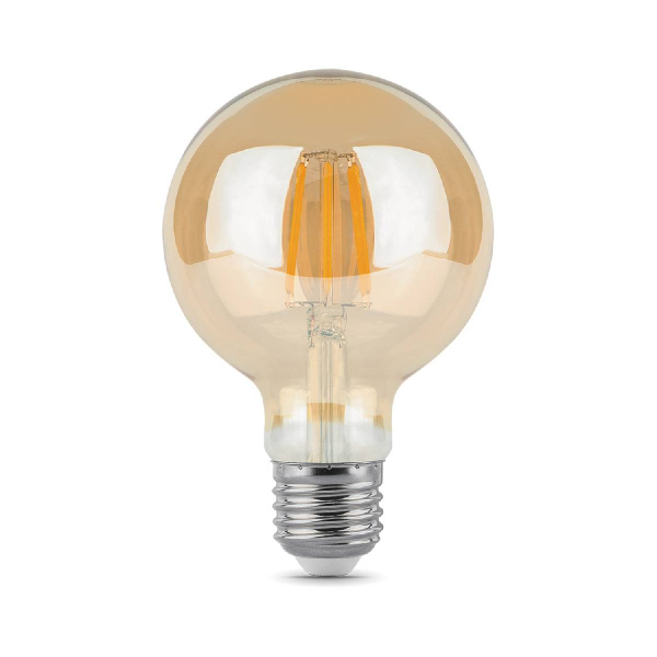 Лампа светодиодная филаментная Gauss E27 6W 2400K прозрачная 105802006