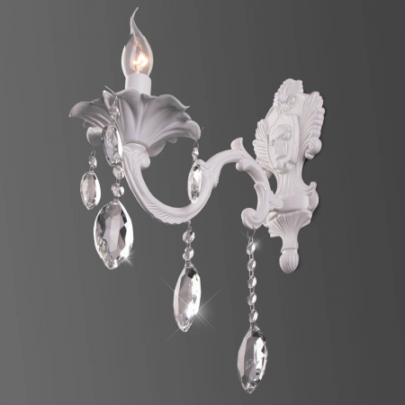 Eurosvet 10108/1 белый/прозрачный хрусталь Strotskis