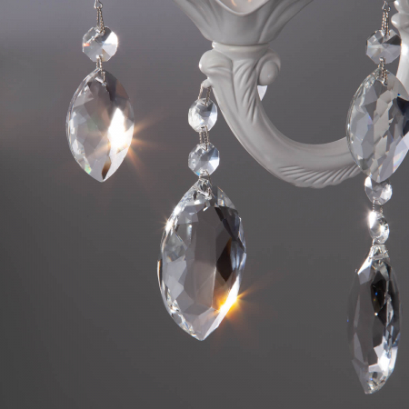 Eurosvet 10108/1 белый/прозрачный хрусталь Strotskis