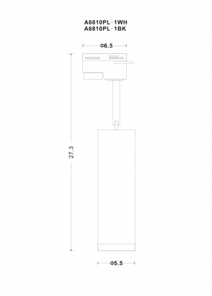 Светильник на шине ARTE Lamp A6811PL-1BK