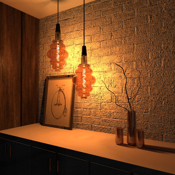 Лампа светодиодная филаментная Gauss E27 6W 2400K золотая 158802006