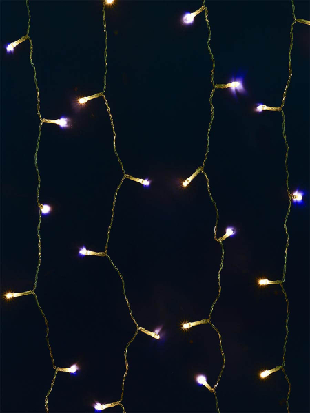 Гирлянда на солнечных батареях (UL-00006538) Uniel Занавес USL-S-131/PT1515 Warm White Curtain