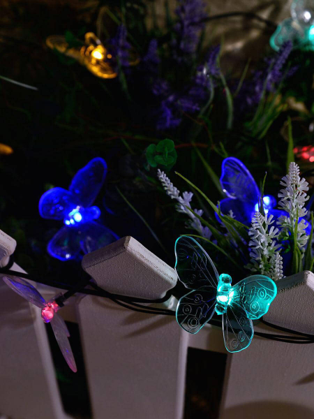 Гирлянда на солнечных батареях (UL-00006557) Uniel Бабочки USL-S-129/PT4000 Butterflies