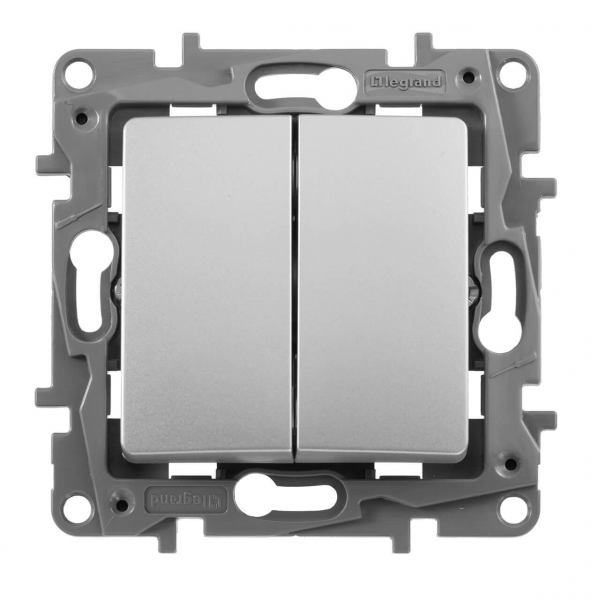 Выключатель двуклавишный Legrand Galea Life 10A 250V IP44 белый 771021