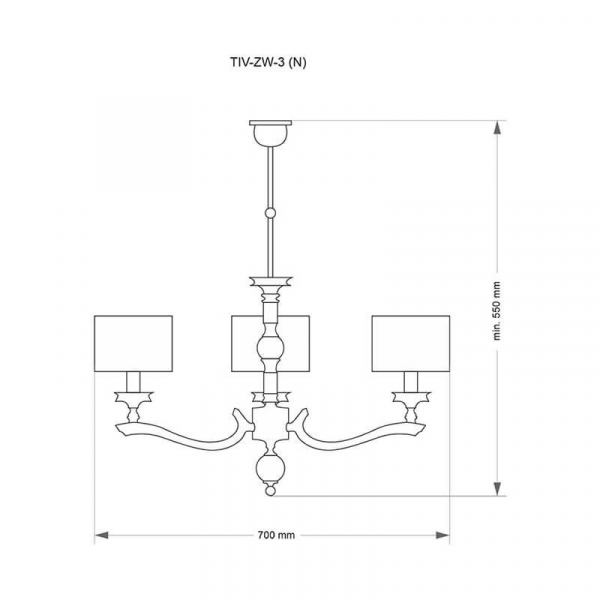 Подвесная люстра Kutek Mood Tivoli TIV-ZW-2 (N)