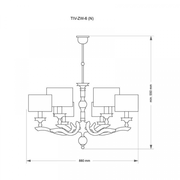 Подвесная люстра Kutek Mood Tivoli TIV-ZW-3 (N)