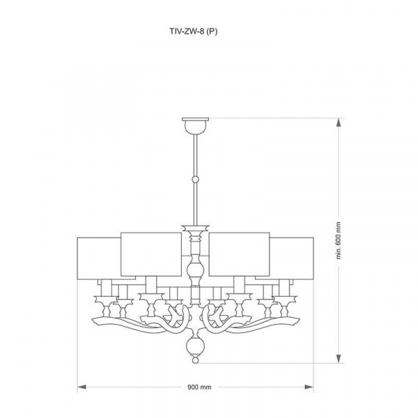 Подвесная люстра Kutek Mood Tivoli TIV-ZW-6 (N)