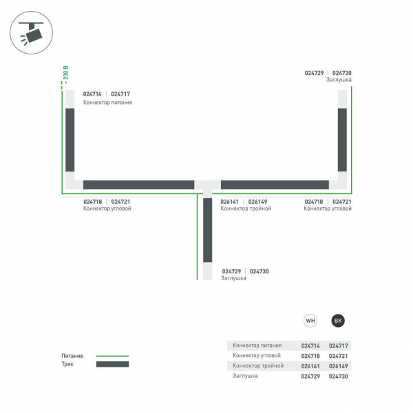Подвод питания Arlight LGD-4TR black 024717