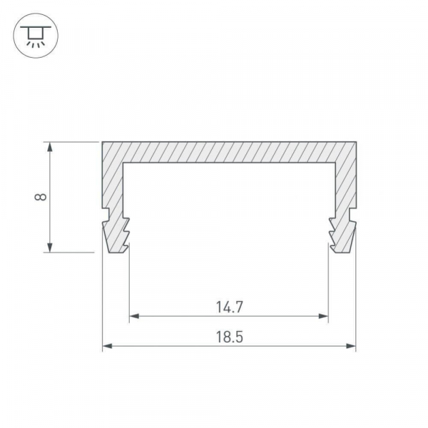 Профиль Arlight ARH-CH15 027088