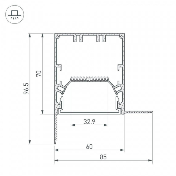 Профиль Arlight SL-LINIA 027162