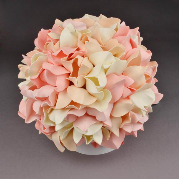 Настольная лампа (UL-00007231) Uniel ULW-R07 T/3000K/150C/A Гортензия Белый/Радужный