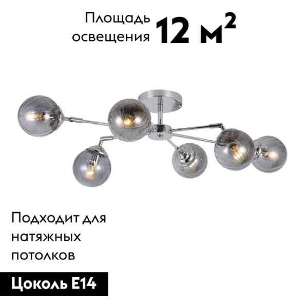 Потолочная люстра EVOLUCE FASIA SLE102202-06