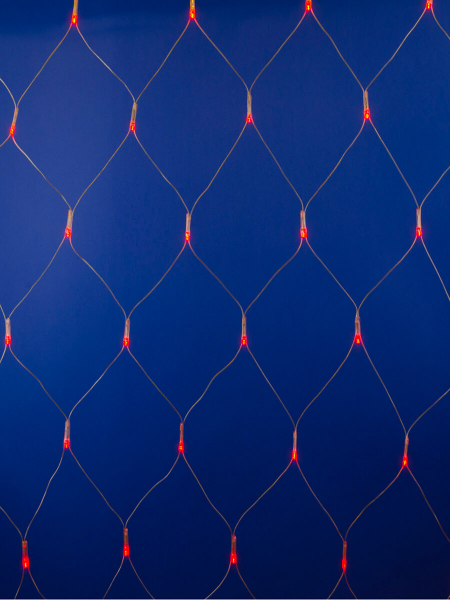 Светодиодная гирлянда (07940) Uniel занавес 220V красный ULD-N2520-240/DTA RED IP20