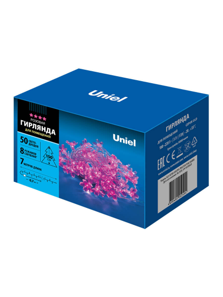 Светодиодная гирлянда (07933) Uniel Сакура 220V розовый ULD-S0700-050/DTA PINK IP20 PINK SAKURA