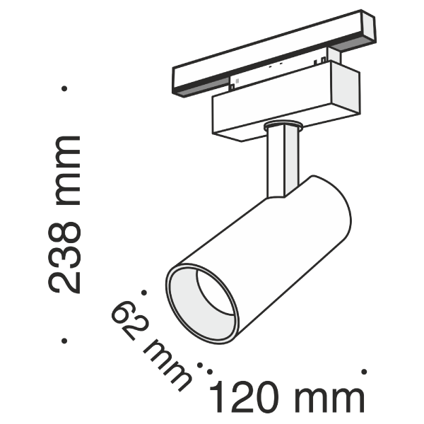 Трековый светильник Maytoni Track lamps TR019-2-15W3K-B