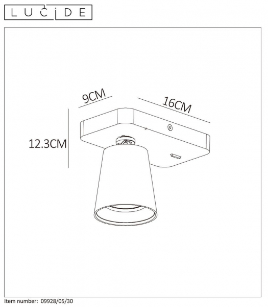 Спот Lucide TURNON 09928/05/30
