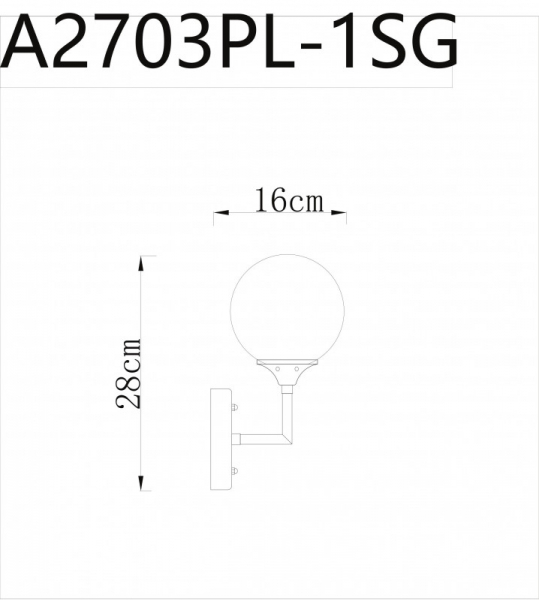 Бра ARTE Lamp A2703AP-1SG