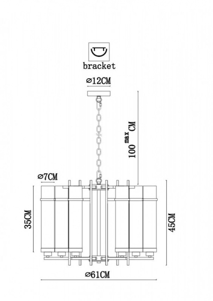 Подвесная люстра ARTE Lamp A1688LM-6BK