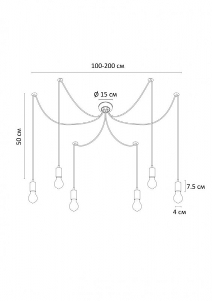 Подвесная люстра ARTE Lamp A4322SP-6BK