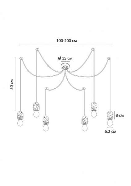 Подвесная люстра ARTE Lamp A4321SP-6GY
