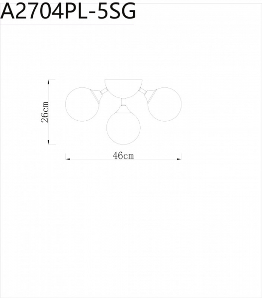 Потолочный светильник ARTE Lamp A2704PL-5SG
